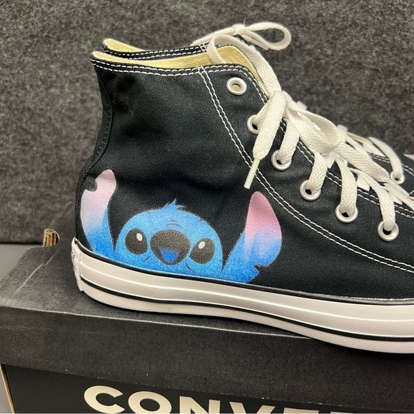 Chuck Taylor All Star Canvas “Stitch” Custom High Tops Size 11 Mens - Picture 7 of 13